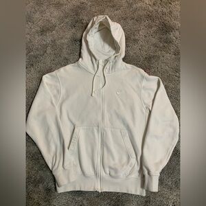 White Nike Zip up Hoodie